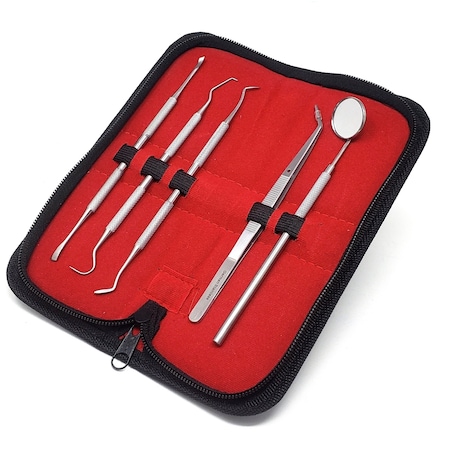 A2Z Scilab 5 Pcs Dental Picks Stainless Steel Set with Carrying Case A2Z-ZR-KIT-145